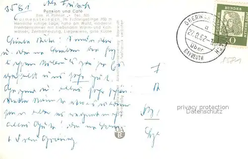 AK / Ansichtskarte Warmensteinach Pension Poehner Warmensteinach