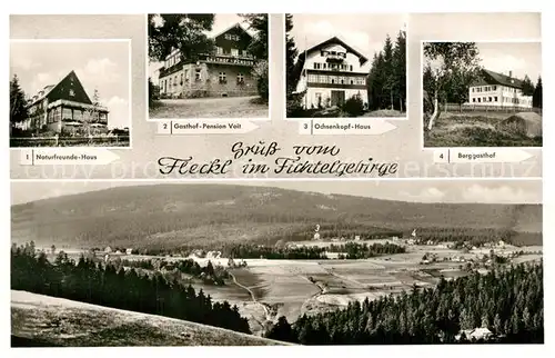 AK / Ansichtskarte Fleckl Naturfreunde Haus Gasthof Voit Ochsenkopf Haus Berggasthof Panorama Fleckl