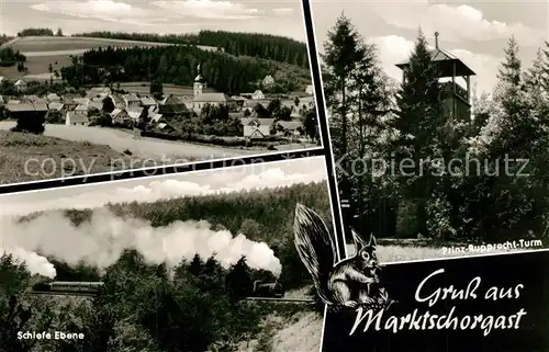AK / Ansichtskarte Marktschorgast Panorama Schiefe Ebene Prinz Rupprecht Turm Marktschorgast