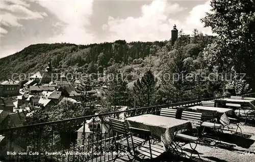 AK / Ansichtskarte Bad_Berneck Cafe Pension Wallenrode Terrasse Bad_Berneck