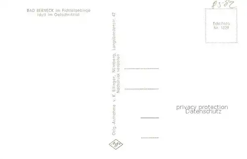 AK / Ansichtskarte Bad_Berneck Oelschnitz Partie Bad_Berneck