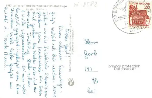 AK / Ansichtskarte Bad_Berneck An der Oelschnitz Bad_Berneck