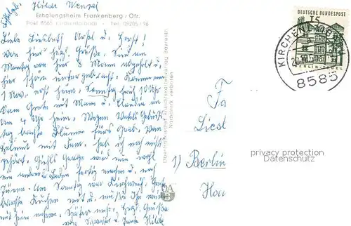 AK / Ansichtskarte Kirchenlaibach Erholungsheim Frankenberg Kirchenlaibach