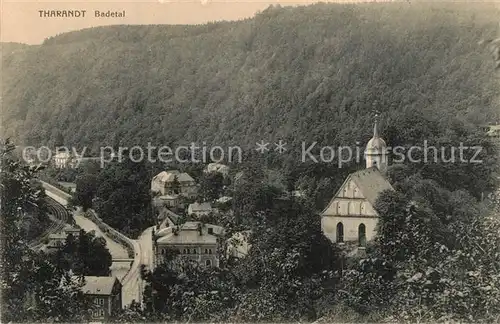 AK / Ansichtskarte Tharandt Panorama Kirche Tharandt