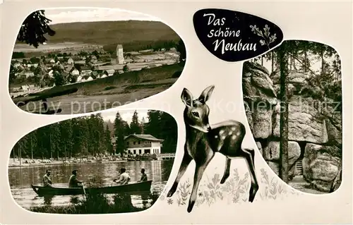 AK / Ansichtskarte Neubau_Fichtelberg Panorama Fichtelsee Asenturm Neubau Fichtelberg