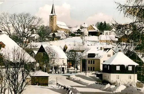 AK / Ansichtskarte Fichtelberg_Bayreuth Ortsansicht mit Kirche Fichtelberg Bayreuth