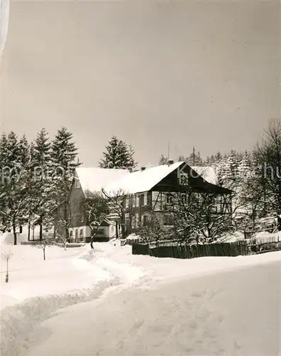 AK / Ansichtskarte Struthbach Gaestehaus Pension am Waldrand Winterlandschaft Struthbach