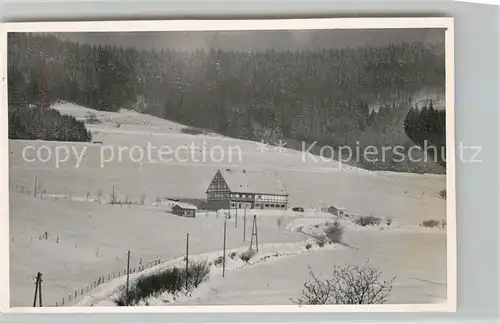 AK / Ansichtskarte Bad_Berleburg Gasthof Pension Winterlandschaft Bad_Berleburg