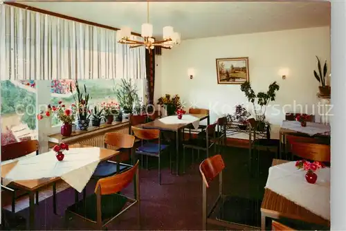 AK / Ansichtskarte Girkhausen_Bad_Berleburg Pension Fruehstueckszimmer Girkhausen_Bad_Berleburg