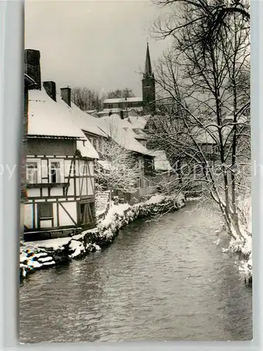 AK / Ansichtskarte Bad_Berleburg Partie an der Odeborn im Winter Bad_Berleburg