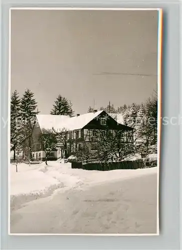 AK / Ansichtskarte Struthbach Gaestehaus Pension am Waldrand im Winter Struthbach