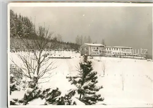 AK / Ansichtskarte Bad_Berleburg Cafe Restaurant Pension Hof Muehlenbach Winterlandschaft Bad_Berleburg