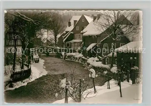 AK / Ansichtskarte Bad_Berleburg Partie an der Odeborn im Winter Bad_Berleburg