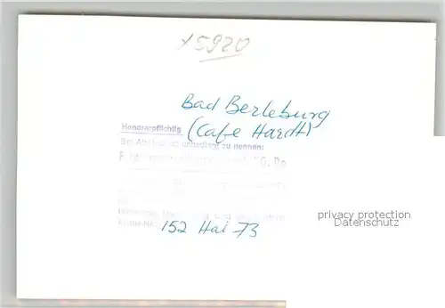 AK / Ansichtskarte Bad_Berleburg Cafe Hardt Gastraum Bad_Berleburg