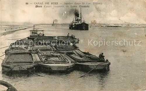 AK / Ansichtskarte Suez Canal de Suez Navire dans le Lac Tinisah Suez