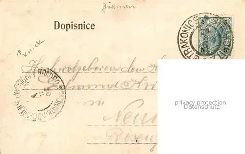 AK / Ansichtskarte Strakonice_Strakonitz Gesamtansicht Musikant mit Tier Strakonice_Strakonitz