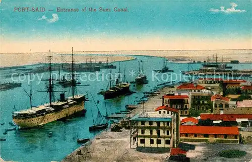AK / Ansichtskarte Port_Said Entrance of the Suez Canal Serie 649 Port_Said