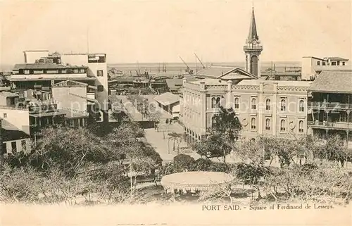 AK / Ansichtskarte Port_Said Square of Ferdinand de Lesseps Port_Said