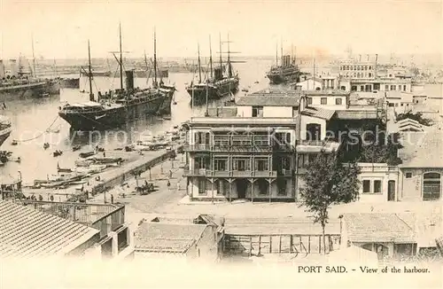 AK / Ansichtskarte Port_Said View of the harbour Port_Said