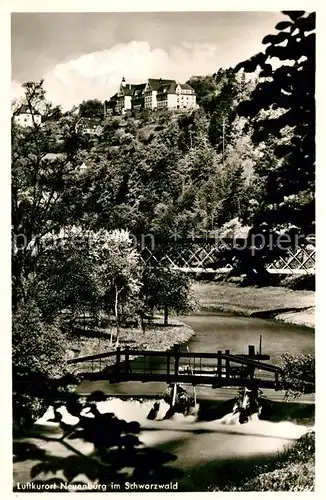 AK / Ansichtskarte Neuenbuerg_Enz Bachlauf Bruecke Neuenbuerg Enz