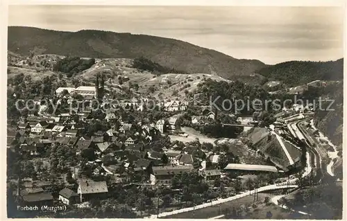 AK / Ansichtskarte Forbach_Baden Panorama Kirche Forbach_Baden