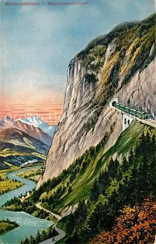 AK / Ansichtskarte Mittenwald_Karwendel_Tirol Martinswandtunnel Mittenwald_Karwendel