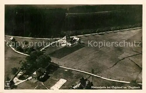 AK / Ansichtskarte Schoeneck_Vogtland Fliegeraufnahme Gasthaus Kottenheide Schoeneck_Vogtland