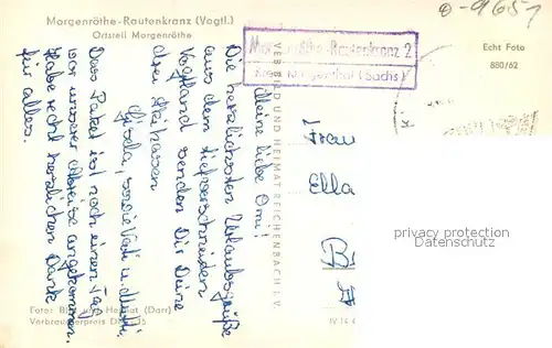 AK / Ansichtskarte Morgenroethe Rautenkranz Ortsteil Morgenroethe Winter Morgenroethe Rautenkranz