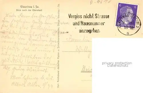AK / Ansichtskarte Glauchau Oberstadt Glauchau