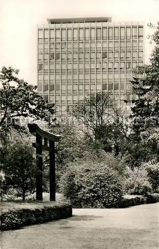 AK / Ansichtskarte Karlsruhe_Baden Hochhaus KLV Blick vom Stadtgarten Karlsruhe_Baden