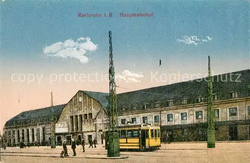 AK / Ansichtskarte Karlsruhe_Baden Hauptbahnhof Karlsruhe_Baden