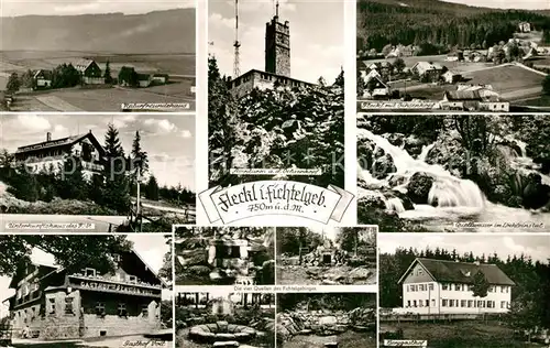 AK / Ansichtskarte Fleckl Naturfreundehaus Asenturm Ochsenkopf Unterkunftshaus Gasthof Fleckl Quellen Berggasthof Fleckl