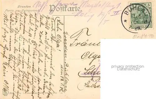 AK / Ansichtskarte Dresden Am Zwingerteich Dresden