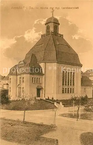 AK / Ansichtskarte Arnsdorf_Dresden Kirche der Kgl Landesanstalt Arnsdorf Dresden