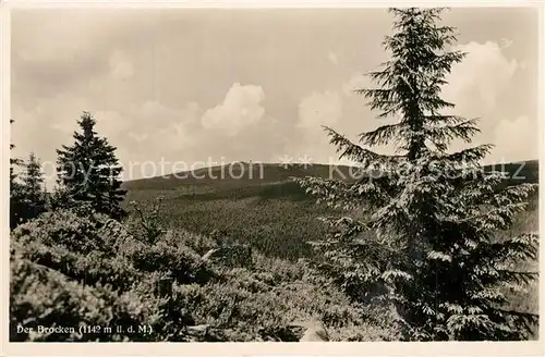 AK / Ansichtskarte Brocken_Harz Gipfelblick Brocken Harz