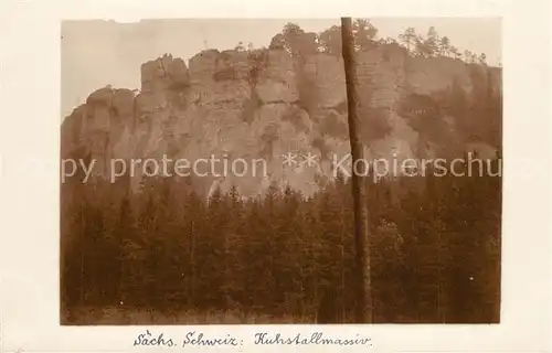 AK / Ansichtskarte Saechsische_Schweiz Kuhstallmassiv Saechsische Schweiz
