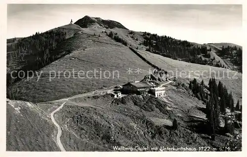 AK / Ansichtskarte Wallberg Wallberggipfel mit Unterkunftshaus Wallberg