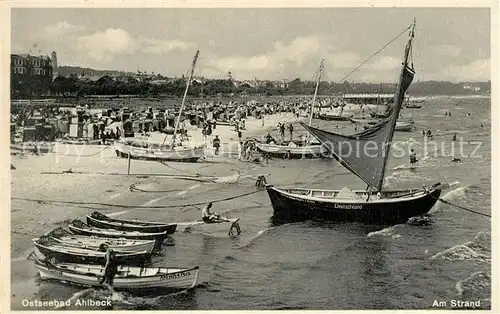 AK / Ansichtskarte Ahlbeck_Ostseebad Strandpartie Ahlbeck_Ostseebad