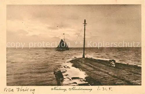AK / Ansichtskarte Norderney_Nordseebad Abendstimmung Norderney_Nordseebad