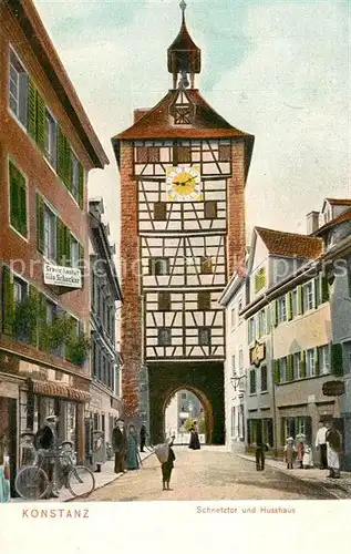 AK / Ansichtskarte Konstanz_Bodensee Schnetztor und Husshaus Konstanz_Bodensee