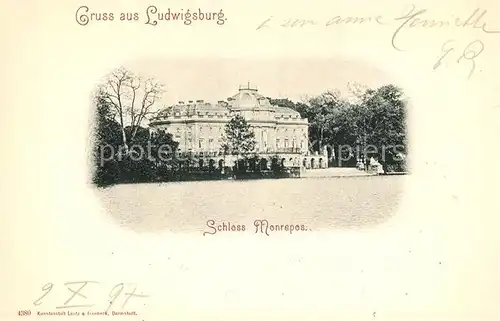 AK / Ansichtskarte Ludwigsburg_Wuerttemberg Schloss Monrepos Ludwigsburg Wuerttemberg