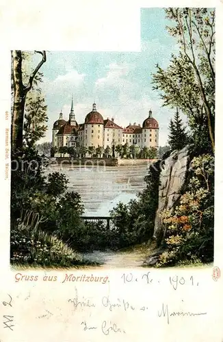 AK / Ansichtskarte Moritzburg_Sachsen Die Moritzburg Moritzburg Sachsen