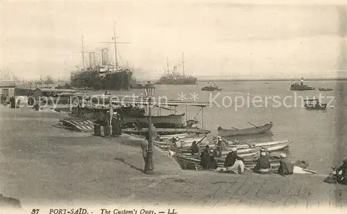 AK / Ansichtskarte Port_Said Quai de la Douane Port_Said