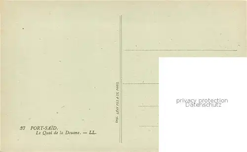 AK / Ansichtskarte Port_Said Quai de la Douane Port_Said