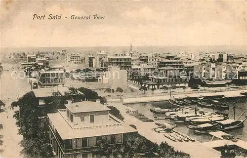 AK / Ansichtskarte Port_Said General view Port_Said