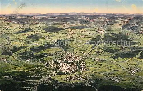 AK / Ansichtskarte Luxembourg_Luxemburg aus der Vogelperspektive Luxembourg Luxemburg