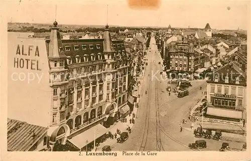 AK / Ansichtskarte Luxembourg_Luxemburg Place de la Gare Hotel Luxembourg Luxemburg