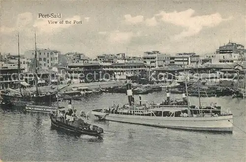 AK / Ansichtskarte Port_Said View of the Port Port_Said