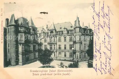 AK / Ansichtskarte Luxembourg_Luxemburg Grossherzoglicher Palast Palais Grand Ducal Luxembourg Luxemburg