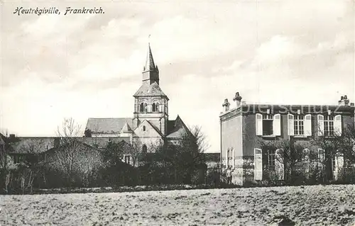 AK / Ansichtskarte Heutregiville Blick zur Kirche Feldpost Heutregiville